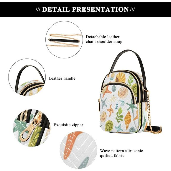 Quilted Crossbody Bag for Women Small Travel Purse Phone Organizer - Picture 5 of 7